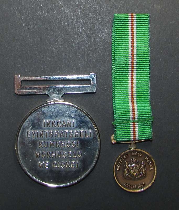 Transkei Defence Force - Full Size Medal with Miniature