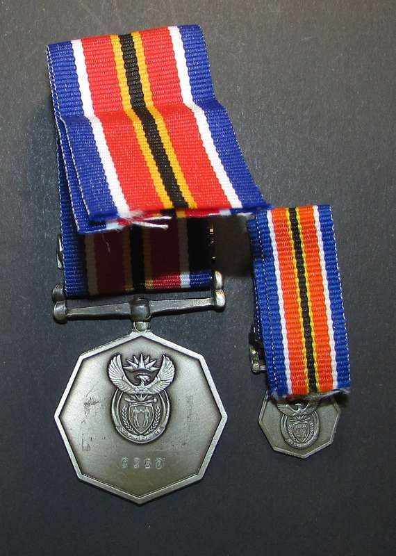 SANDF - Full Size Plus Miniature Humanitarian Aid Medal