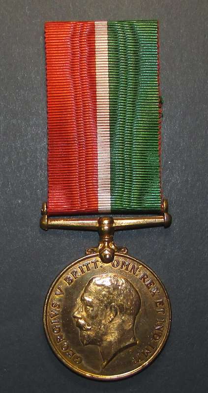 Full Size World War One Medal for War Service (Mercantile  Marine):Robbert H.Kelly