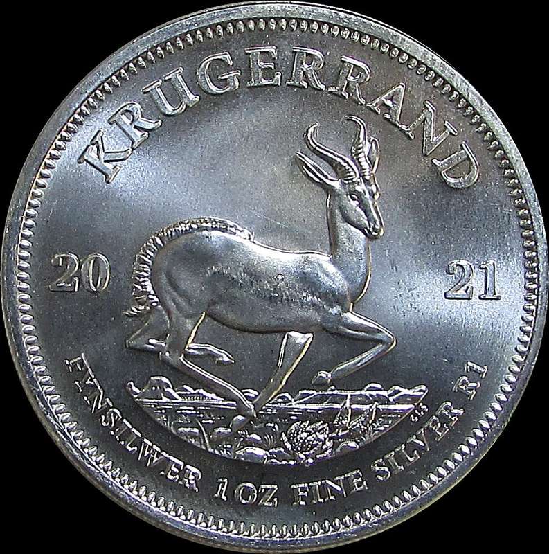 Sterling Silver 1OZ Silver Krugerrand - Dated 2021