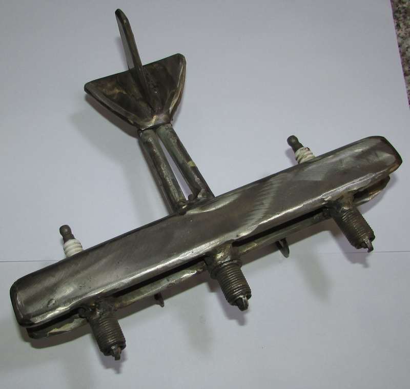 Unusual Piece - Metal Aeroplane made from Scraps