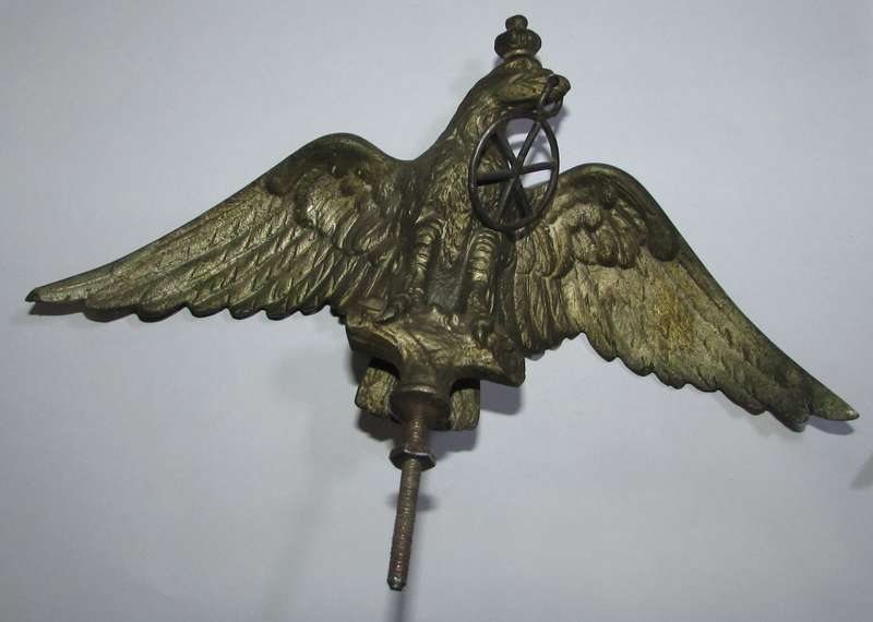 Pair of Vintage Brass Eagles - Hood Ornaments or Ceremonial Pith Helmet Eagles