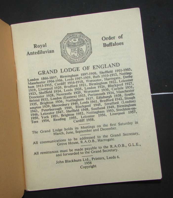 Order of the Buffalos - Document