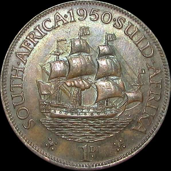 1950 Union of South Africa Penny