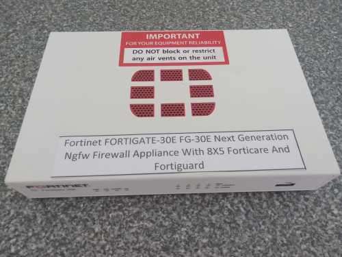 FORTINET FORTIGATE 30E NEXT-GENERATION NETWORK SECURITY UTM FG-30E - (Without Power Supply)