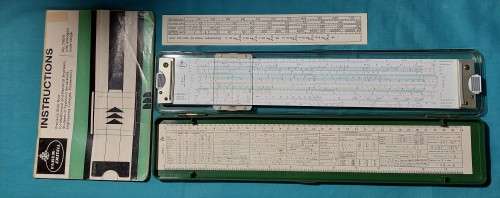 Faber-Castell 2/83N Novo-Duplex Slide Rule with instruction manual (English) and other extras!