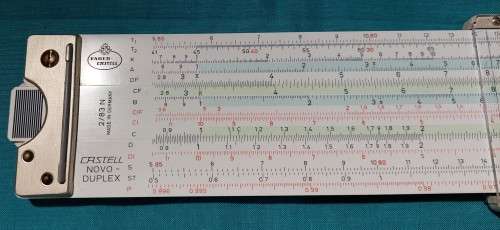 Faber-Castell 2/83N Novo-Duplex Slide Rule with instruction manual (English) and other extras!
