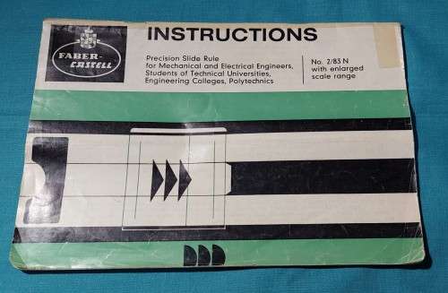 Faber-Castell 2/83N Novo-Duplex Slide Rule with instruction manual (English) and other extras!