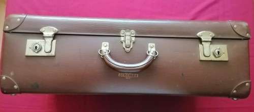 Vintage Globite Brown Lightweight Suitcase  Large