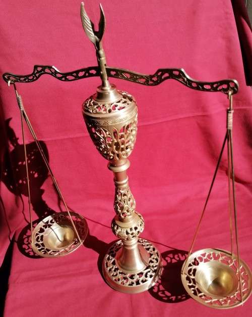 Vintage Brass Libra Scale
