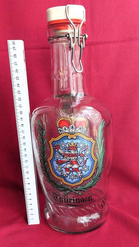 Thuringen Glass Bottle with Thuringia Coat of Arms