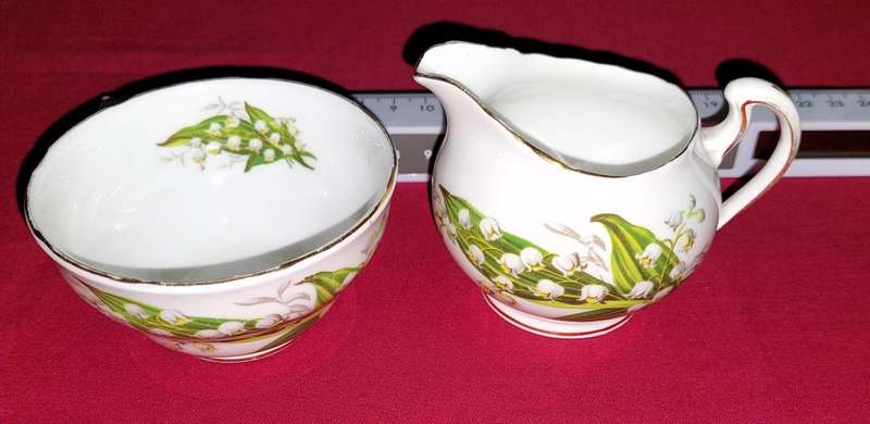 Gorgeous Vintage Demitasse Melba Bone China Coffee set - 12 piece