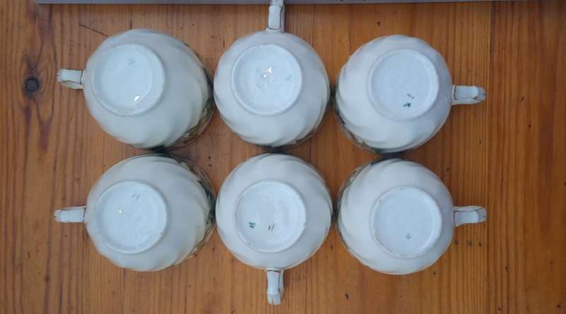 Antique "Old Chelsea Ivy Evergreen Pattern" Johnson Bros. Demitasse 15 Piece Coffee Set