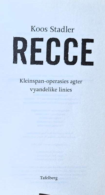 Recce (Kleinspan-operasies) - Koos Stadler