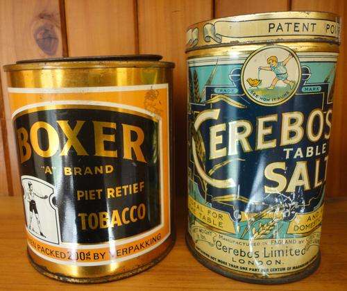 Cerebos and Boxer tin
