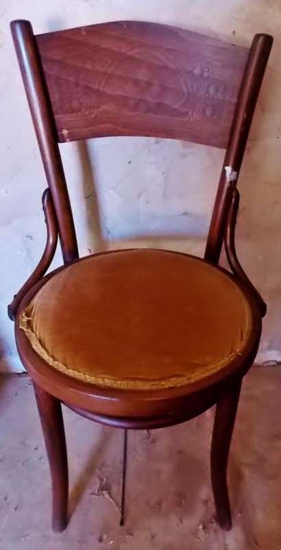 Old Chair with velvet cover