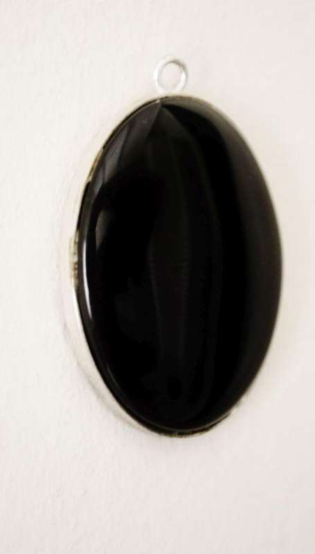 Vintage black and silver pendant