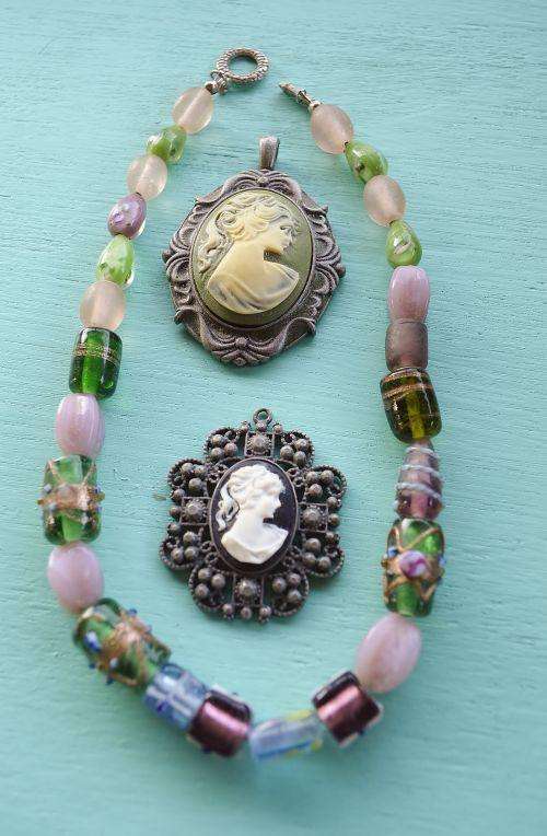 2 Pendants and Necklace