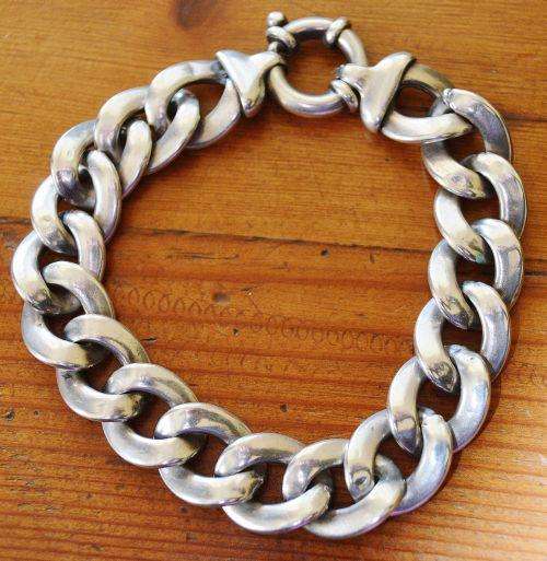 Thick Silver Arm Bracelet