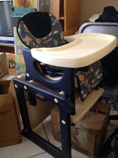 High chair (turns into chair and table)
