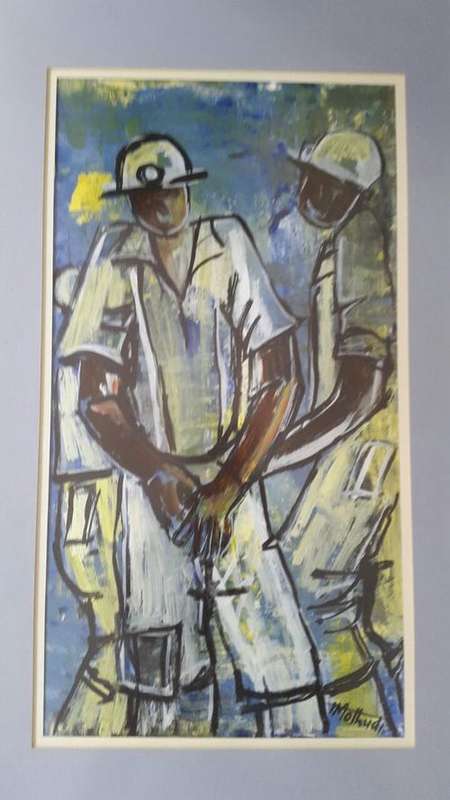 T MOTHUDI OIL ON BOARD NFRAMED