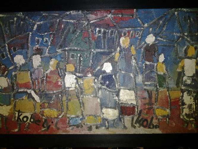ELI KOBELI MIXED MEDIA ON BOARD