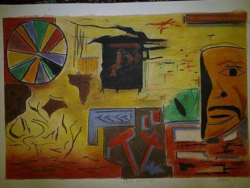 NHLANHLA XABA PASTELS ON PAPER