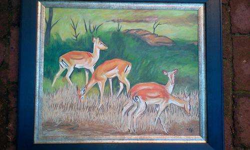 WONDERFUL ARTWORK FROM ZAKKIE ELOFF OIL ON BOARD