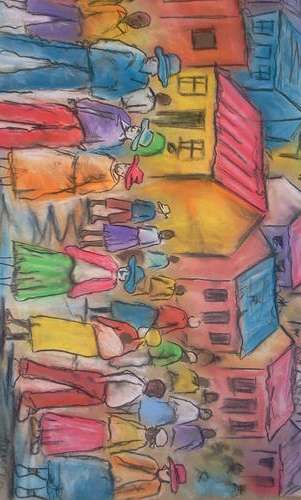 JOE MASEKO PASTELS ON PAPER UNFRAMED