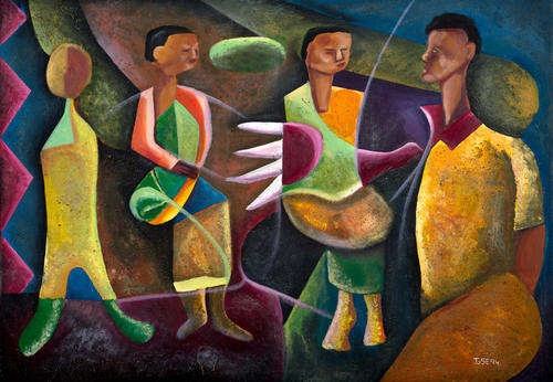 MARTIN TOSE OIL ON BOARD UNFRAMED