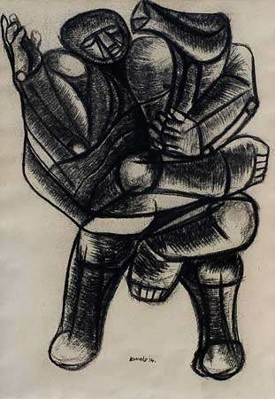 SYDNEY KUMALO CHARCOAL ON PAPER
