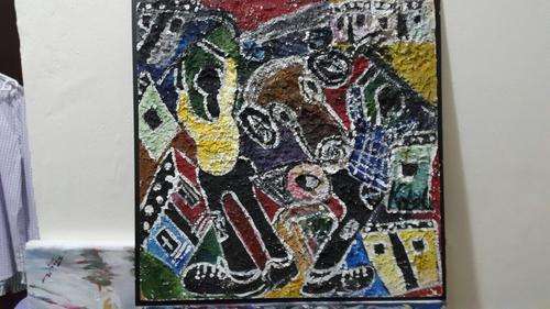 ELI KOBELI MIXED MEDIA ON BOARD UNFRAMED