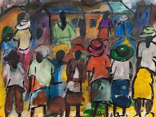 JOE MASEKO OIL ON BOARD