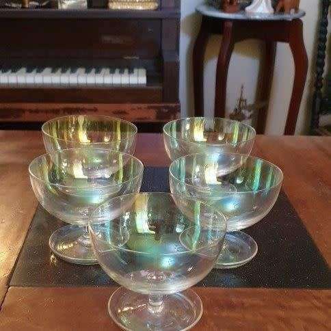 Five Stunning Lustreware Desert Glasses