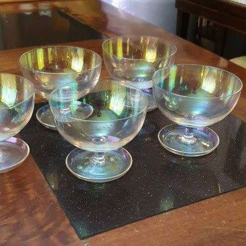 Five Stunning Lustreware Desert Glasses