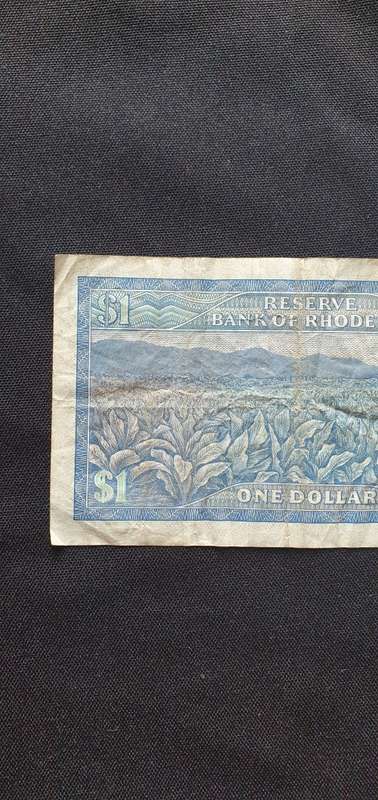 Rhodesian 1 Dollar Bank Note 1976