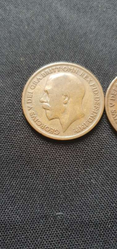 1935 x2 One Penny Coins