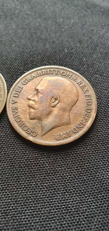 1935 x2 One Penny Coins