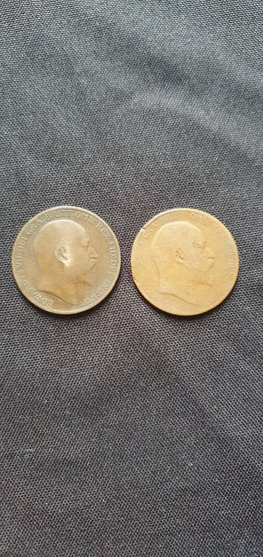 1906,1908 One Penny Coin