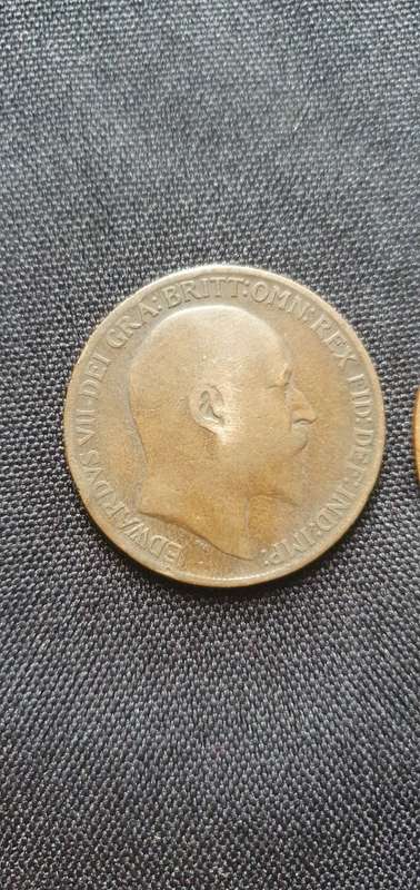 1906,1908 One Penny Coin