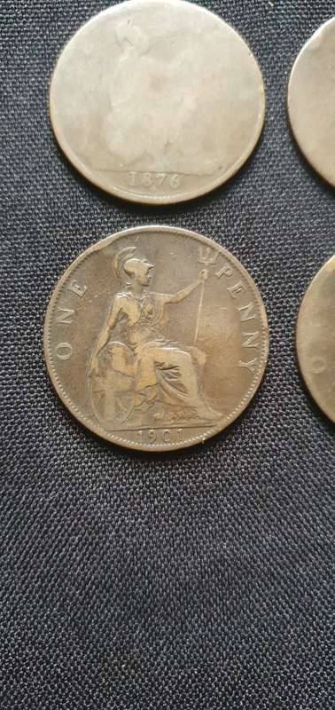 1861,1876,1898,1901 One Penny Coin