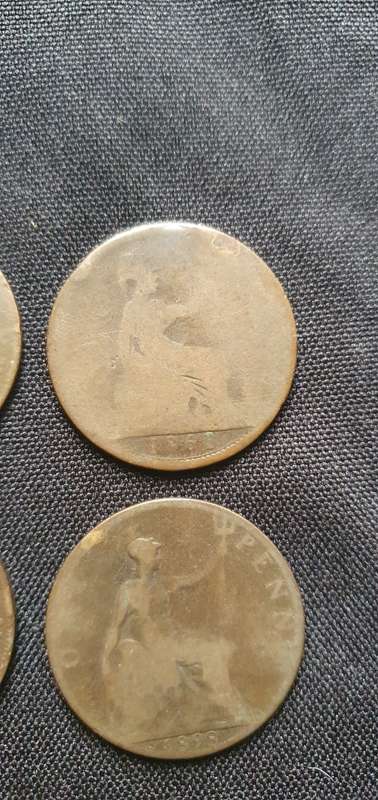 1861,1876,1898,1901 One Penny Coin