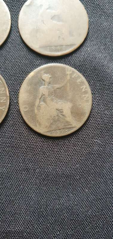 1861,1876,1898,1901 One Penny Coin