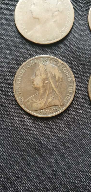 1861,1876,1898,1901 One Penny Coin