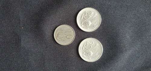 1965 South African 10 Cent and 2x 20 Cents