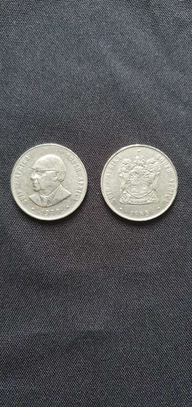South African 1 Rand Coin 1979, 1988