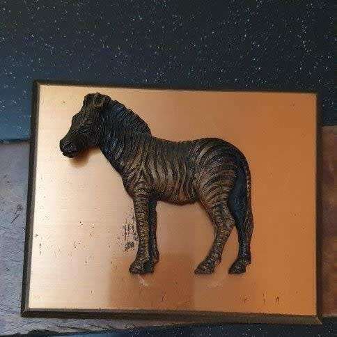 Copper World Small Copper Wall Plaque of a Zebra
