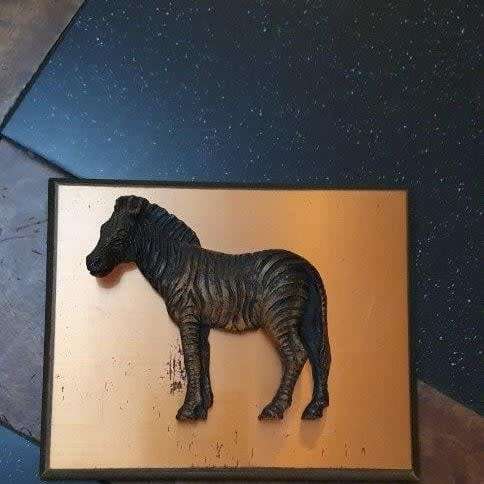 Copper World Small Copper Wall Plaque of a Zebra