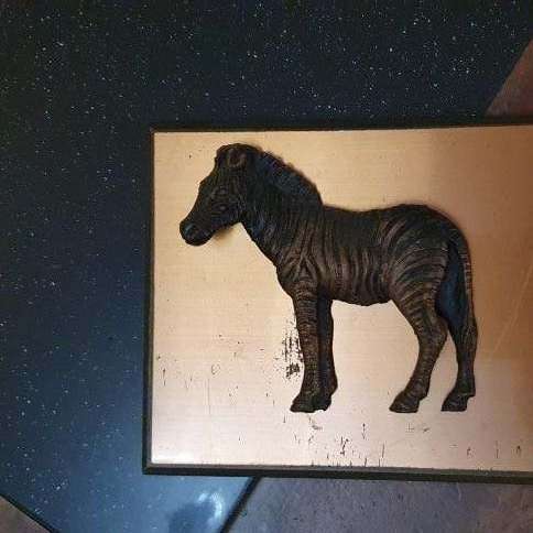 Copper World Small Copper Wall Plaque of a Zebra