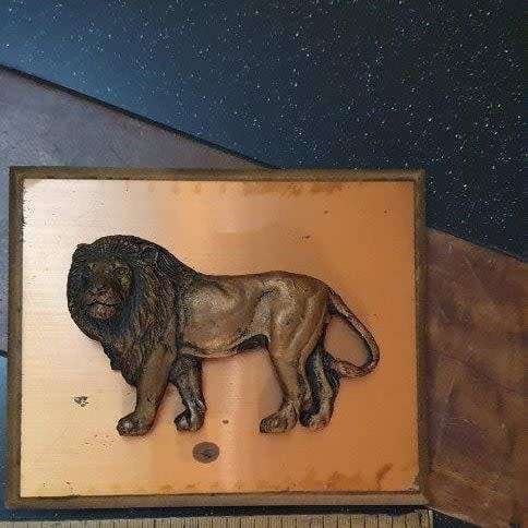 Small Copper Wall Plaque of a Lion
